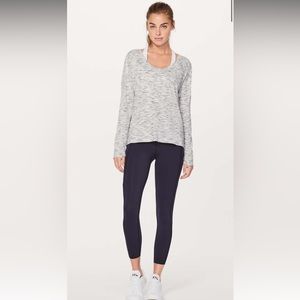 Lululemon Meant To Move Long Sleeve Tiger Space Dye Black White